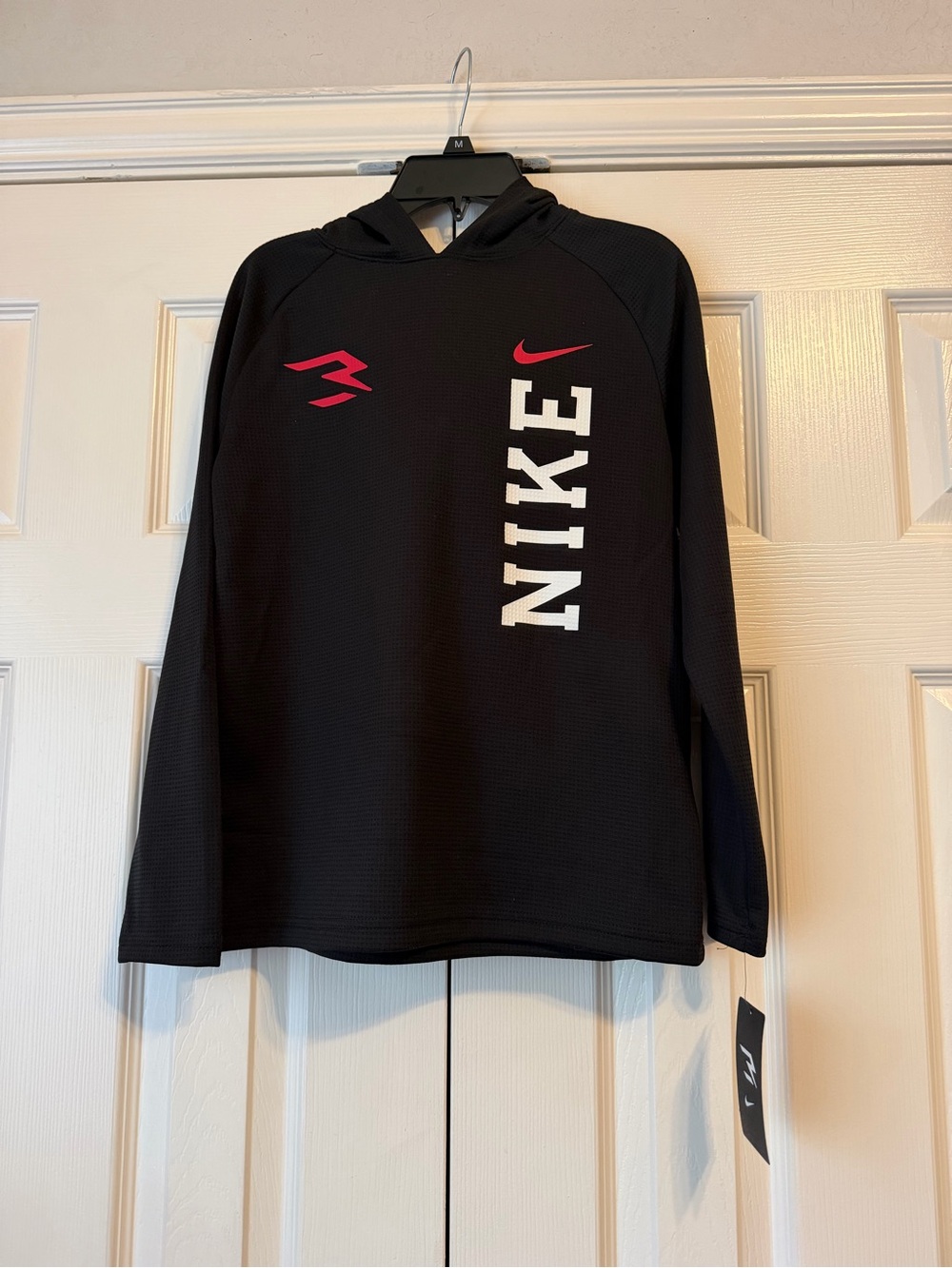 Nike 3 Brand Black Hoodie with Red Accents Russell Wilson